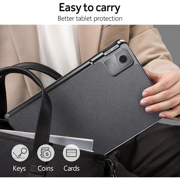Fodral Kompatibelt med Lenovo Tab M11 11\", Smart Magnetiskt Stativ Läderfodral med Automatisk Väcka Sömn