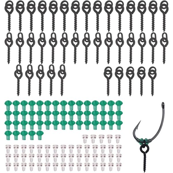 Set med betesskruvar - 140st fisketillbehör