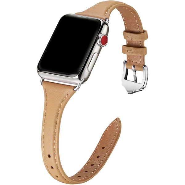 Læderrem Kompatibel med Apple Watch Band 38mm 40mm