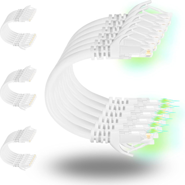 Patch-kablar Cat6 1 fot 24-pack. Ethernet patchkabel 10G