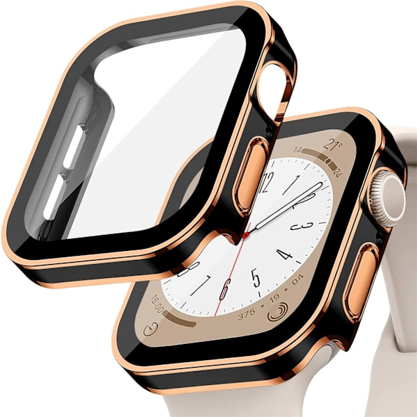 3 st för Apple Watch case 44 mm 40 mm 49 mm 45 mm 41 mm, hårt case+ härdat