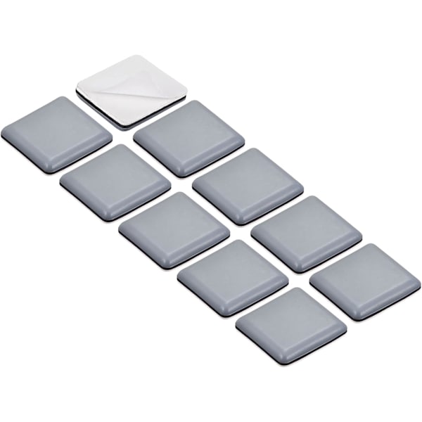PTFE Møbelglidere (1 3/8 tommer) 16 stk, Kvadratiske selvklebende gulvbeskyttelsespute - for møbler tepper 1 3/8 tommer 1 3/8 tommer