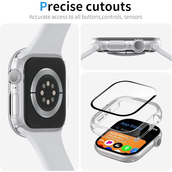 2 kpl Yhteensopiva Apple Watch Series 10 -näytönsuojakotelo 42mm, kova PC erittäin ohut täysi iskunkestävä suojus Apple Watch 10 42mm -lisävarusteille