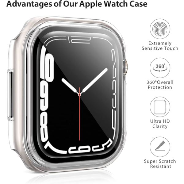Fodral till Apple Watch Series 6 Series 5 Series 4 SE 40mm, Hård PC Full