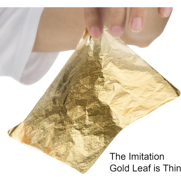 100 ark imitation guld blad för konst - hantverk och förgyllning