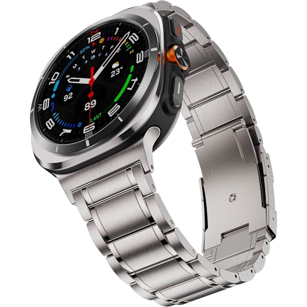 Titanband kompatibel med Galaxy Watch Ultra 47mm band för män och kvinnor, massivt titanmetallband, affärsrem, armband för Galaxy Watch 7