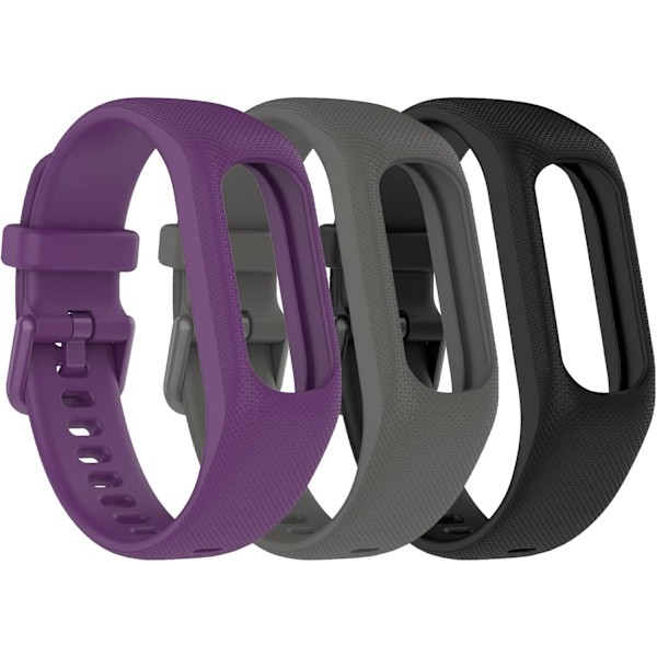 Mjuka silikonband som är kompatibla med Garmin Vivosmart 5-remmar