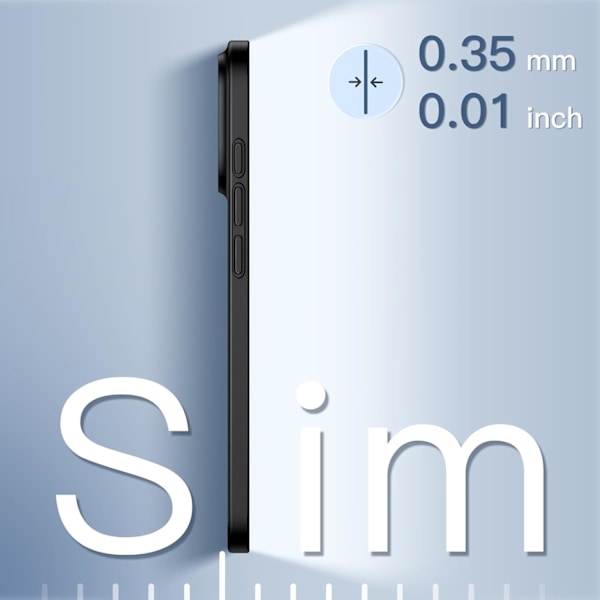 Erittäin ohut suojakuori iPhone 16 Pro Max 6.9 Ih -puhelimelle, kameran linssin täysi suojaus, kevyt mattapintainen PP-kova minimalistinen suojus (musta) Musta
