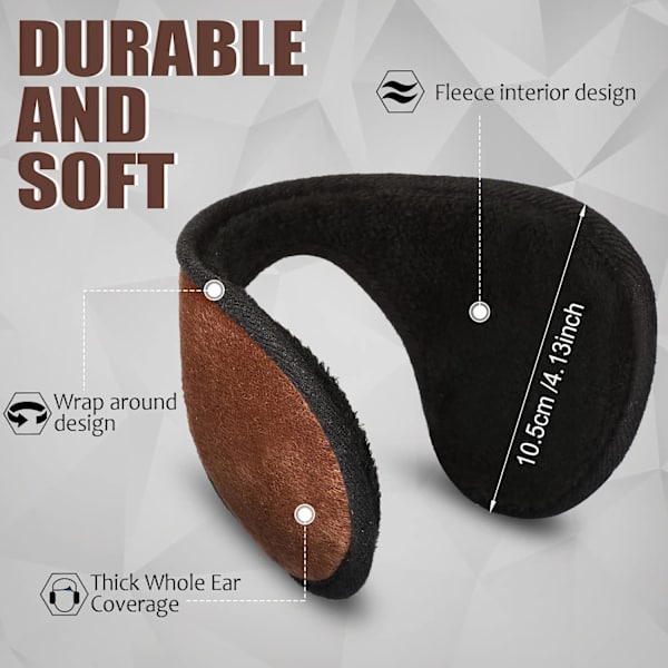 2-pack fleece öronmuffar vinter för män kvinnor öronvärmare fleece öronmuff vinter