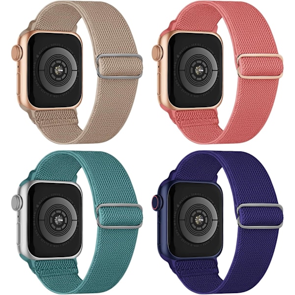 Strækbare nylon solo-remme, der er kompatible med Apple Watch