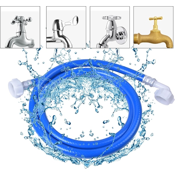 Universal vaskemaskinrør - 1,5 m kaldtvannsinntaksslange