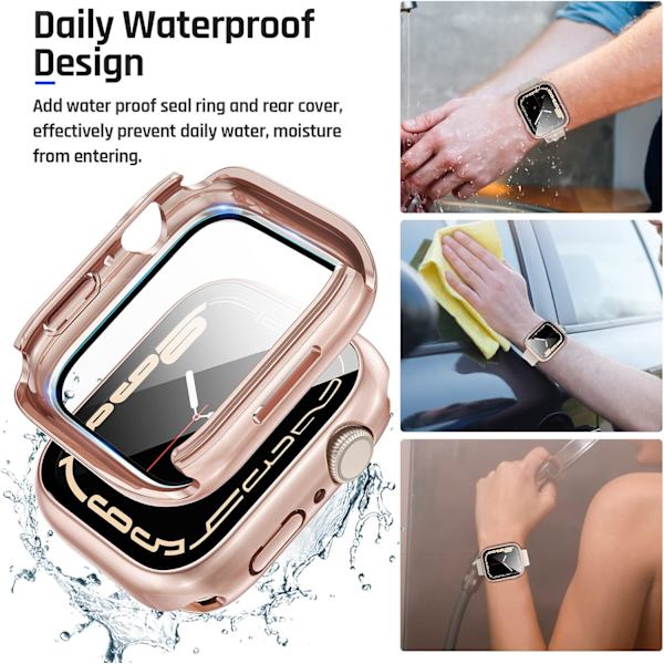 2 i 1 vanntett deksel for Apple Watch-skjerm