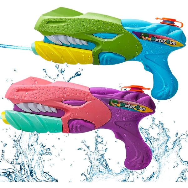 Vattenpistol för barn 2 stycken vattenpistoler med stort räckvidd vattenpistol leksaker för barn utomhus pool strand vattenpistoler 2PCs