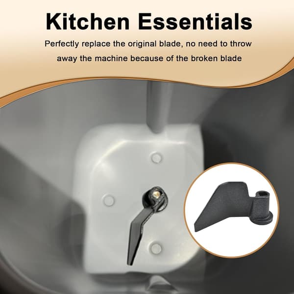 2 elteblad til brødbaker, rustfritt stål non-stick brødmaskin elteblad erstatning for de fleste brødbakere (svart)
