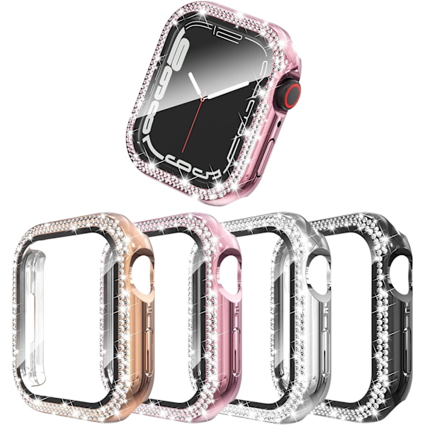 4-pack skärmskydd i glas kompatibelt med Apple Watch Series 8/7