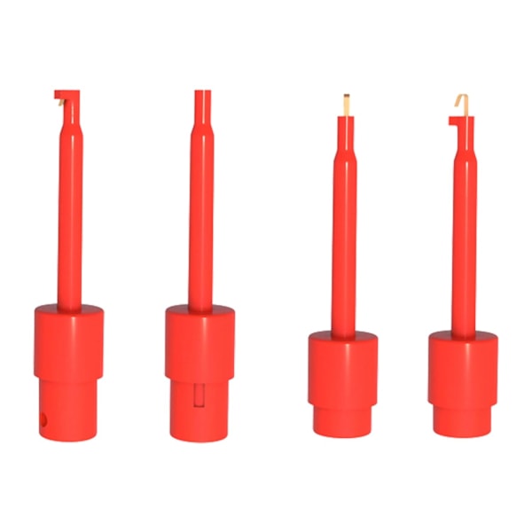 2 STK 4 mm bananplugg til minigrabber testkrokklämmor og testkablar (mjuk kopparkabel, 500V 5A)