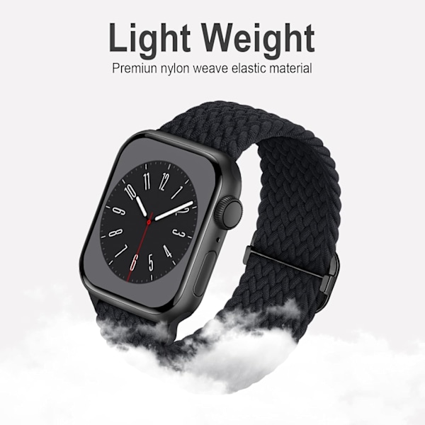 Flätad Solo Loop kompatibel med Apple Watch Band 42 mm