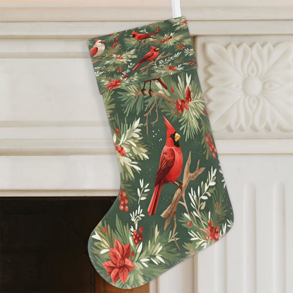 Juldesign Dekor Weihnachtsstrumpa Presenthållare Semester Xmas Strumpor Sockor för Familj Dekoration Hängande Ornament Fest, 45 x 19,8
