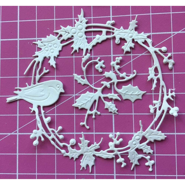 Scrapbooking-stansformar: YunTrip Fågel Holly Krans Metallstansar