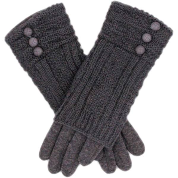 Vintervarma stickade fingerlösa handskar