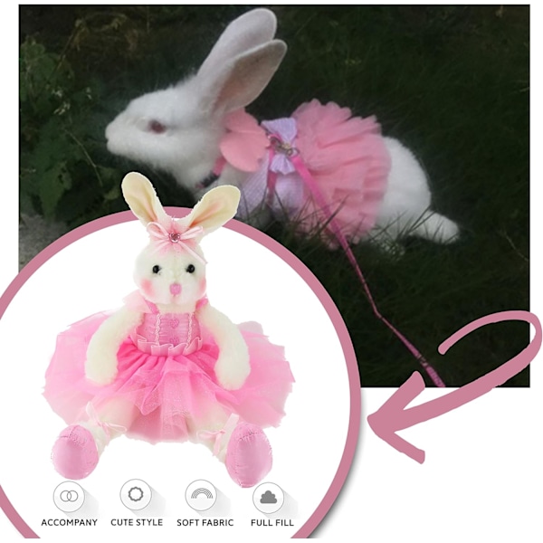 15'' Ballerina Bunny Gosedjur Kanin Docka Bedårande Mjuk Lång