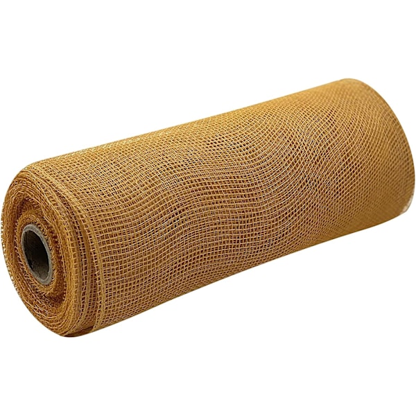 Höstkrans Guld Deko Mesh - 10\" x 10 Yards, Gammalt Guld, Thanksgiving, Jul