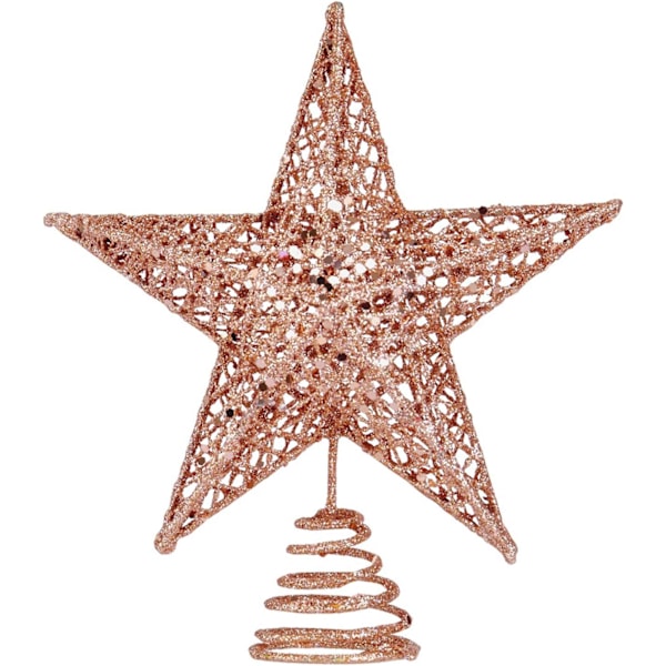 Glitrende juletretoppstjerne, glitrende juletrepynt, 20 cm