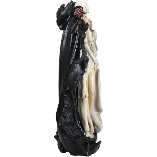 Ebros Bryllup Brud og Dødens Engel Grim Reaper Skelet Kys Figur 14,25\" Høj Kærlighed Dør Aldrig De Dødes Dag DOD Kranier Ossuarium Makaber