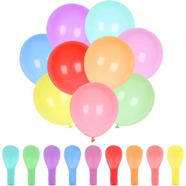 100 stk. festballoner 12 tommer balloner i forskellige farver, latex