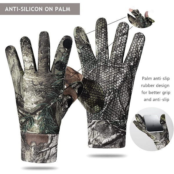 Kamuflasje Camo Jakt Hansker Full Finger\\/Fingerless Hansker Pro Anti-Skli