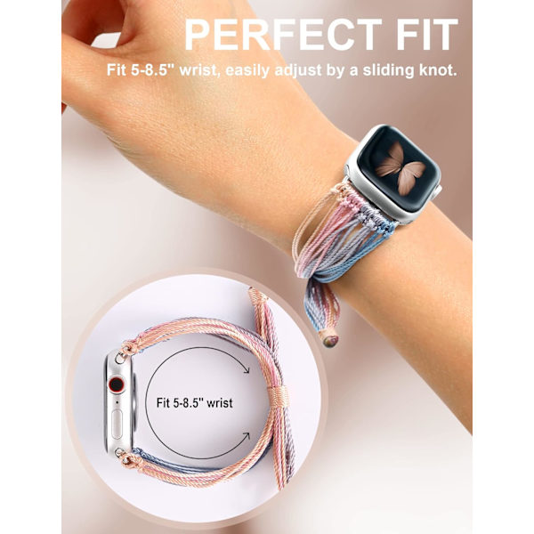 Boho Watch Band, kompatibel med Apple Watch Band 8/SE/7/6/5/4/3/2/1
