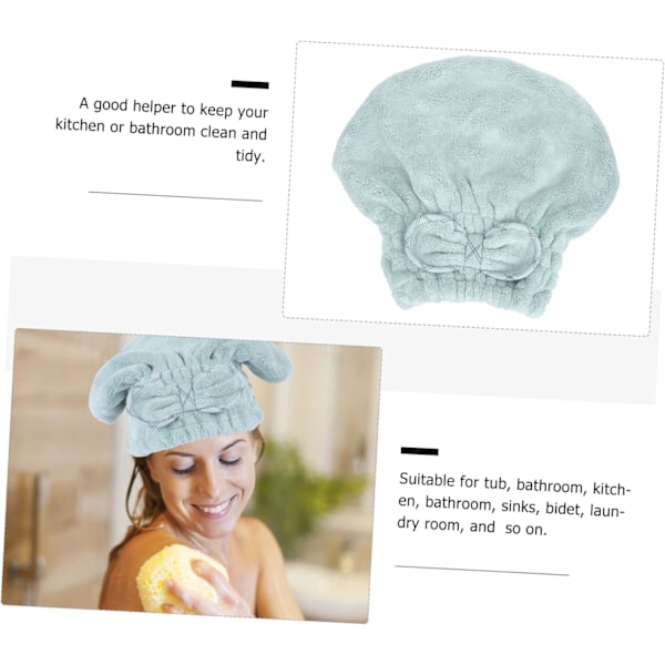 6 stk Hurtigtørkende Hodeshower Cap Set - Hurtigtørkende turbansnus for hår