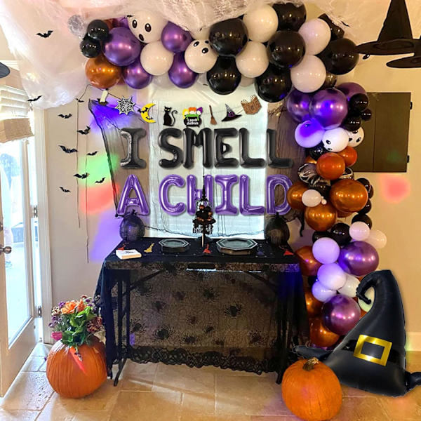 Jeg lukter et barn Banner Halloween-festballonger Jeg lukter barn Halloween Jeg lukter barn Dekorasjoner Baby Shower Dekorasjon Barn Barn