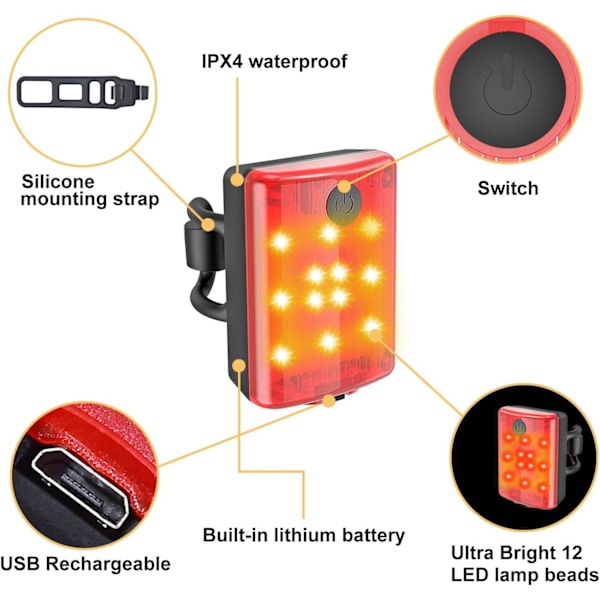 USB genopladelige cykellygter - Ultra lyse cykellygter