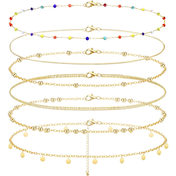 18K guldpläterade midjekedjor Body Chain för kvinnor Bikini