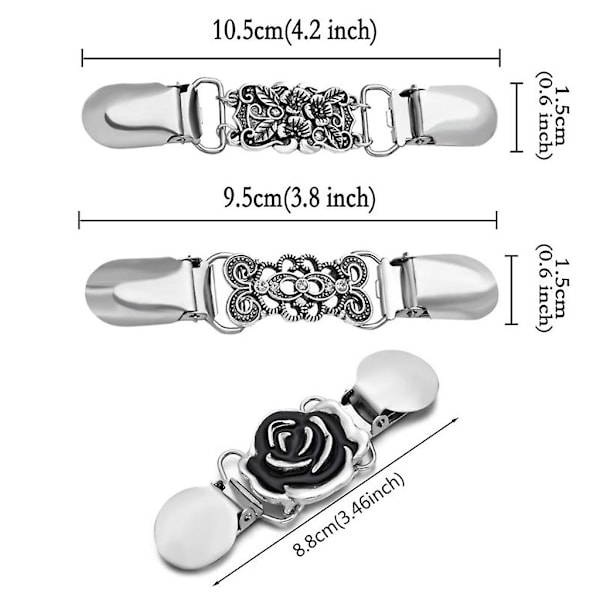 8 st Cardigan Broscher Tröja Sjal Klämmor Multi Typ Charm Brosch