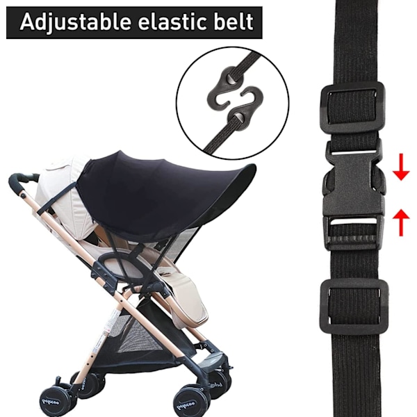 Barnvagnssolskydd UPF 50+ Universellt Babysolskydd Fällbart Babysolskydd Andningsbart Barnvagnssolskydd Barnvagnssolskydd Barnvagn och liggdel