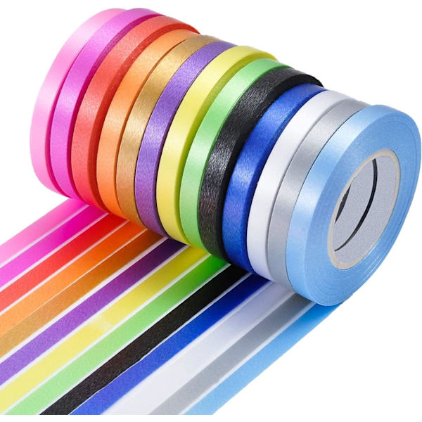 26 ruller Curling Ribbon Set - Ballong og gaveinnpakningsbånd