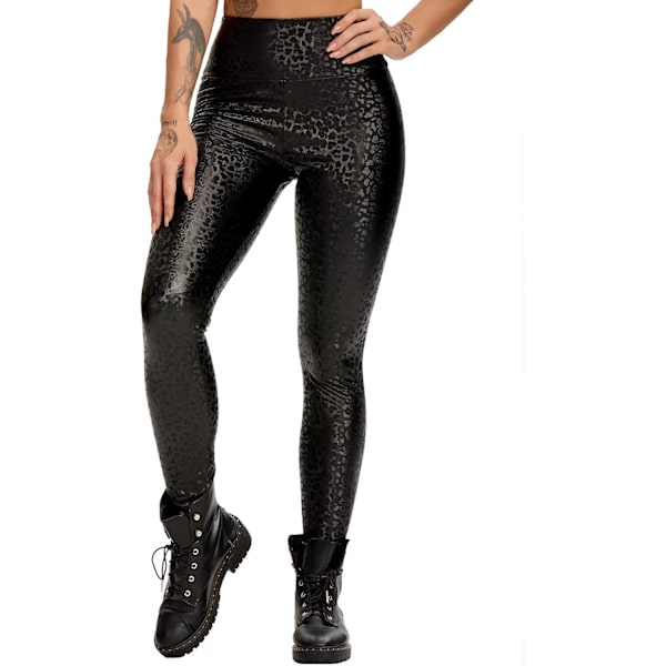 Kvinners Leggings i kunstlær Bykser PU Elastisk formende hofte