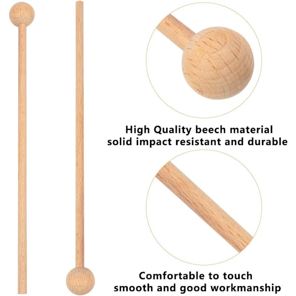 6 stk. trækøller til percussioninstrumenter