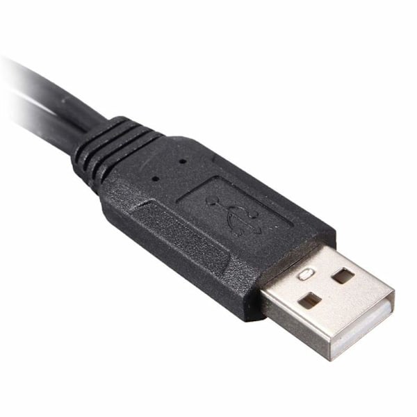 USB-splitter, USB-laderkabel, USB A 2.0 hann til dobbel USB