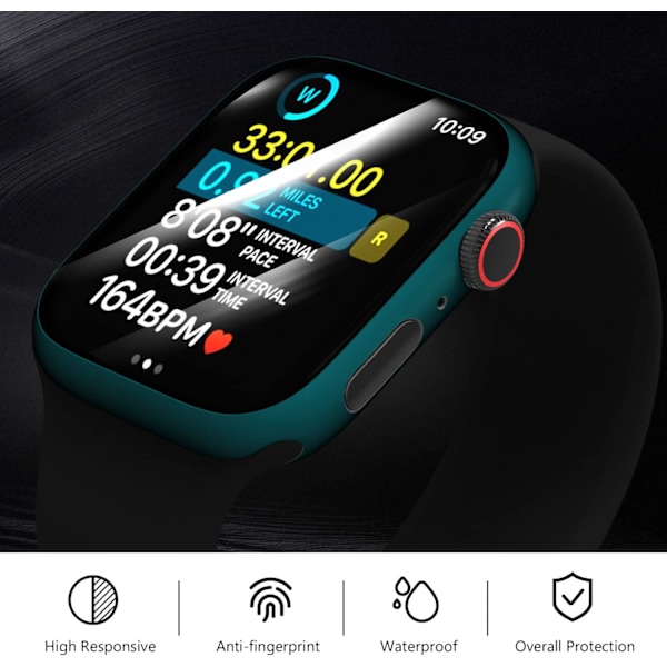 Bumperfodral med skärmskydd för Apple Watch 44 mm