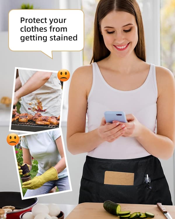 Förkläden med 4 fickor (finns i 3-pack / 7-pack) 23,5'' X