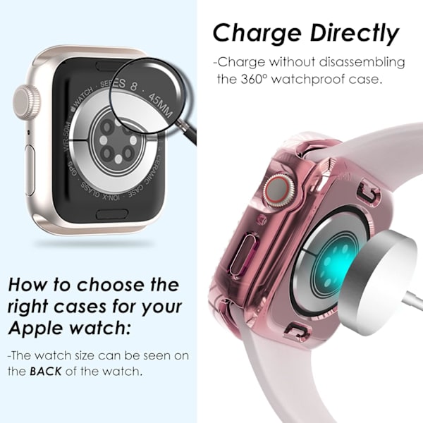 2 i 1 Bling vattentätt fodral för iWatch Series 6