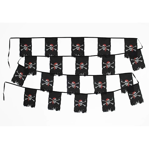 Rød Halstørklæde Pirat  Sæt med 20  - Længde 30 Fod - Kranie Knogler Jolly Roger Crossbone s Streng Rød Halstørklæde Rød Halstørklæde