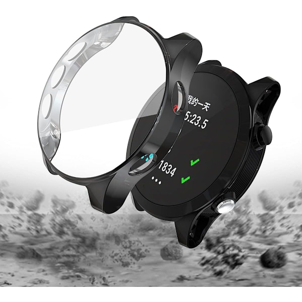 TPU-skal för Garmin Forerunner 945, Mjukt Anti-Drop TPU Skyddsskal för Garmin Forerunner 935/945 Smartklocka Svart One Size