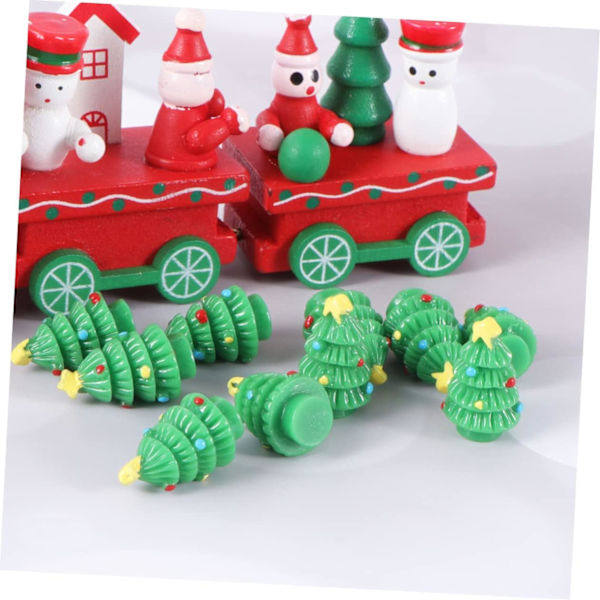 10 st Miniatyr Figur Mini Julgran Prydnad Jul Påse Fyllmedel DIY Jul