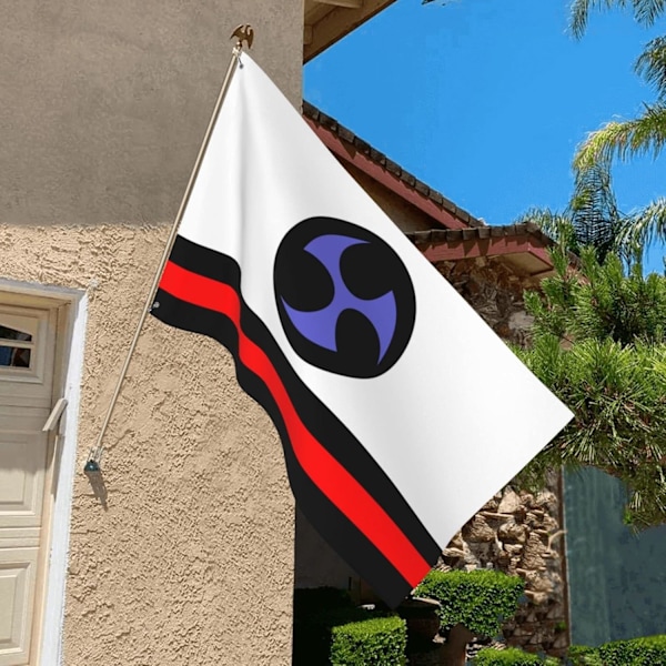 Ryukyu 3x5 fod Durable Udendørs Have Banner Feriefest Hjemmedekoration s Sort Sort