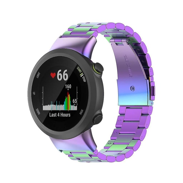 Rustfrit stålarmbånd til Garmin Forerunner 45 45s Swim 2 Colorful
