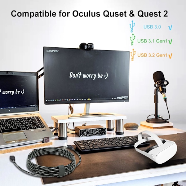 Link-kabel til Oculus Quest 2 & Quest, 16 fod højhastighedsdata